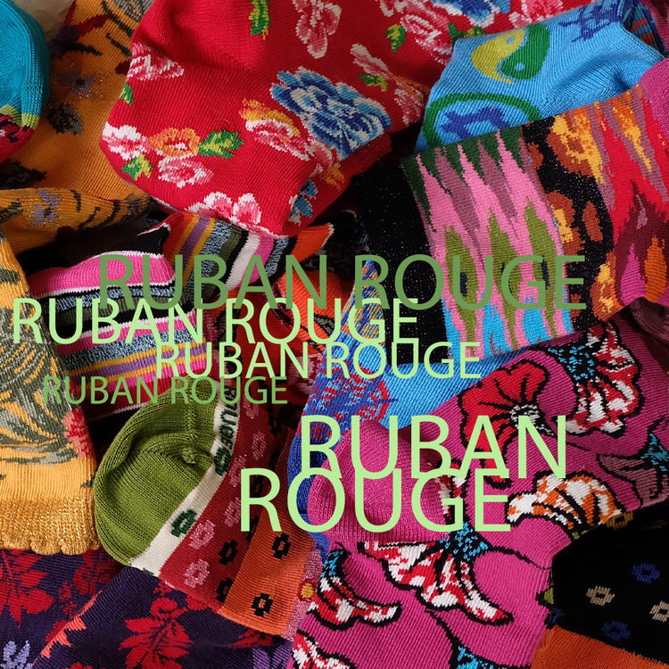 bunte Socken für Damen Ruban Rouge