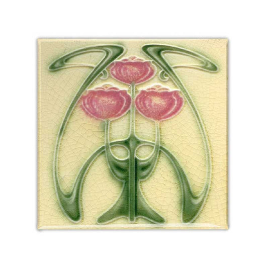 Magnet Art Nouveau Tile Tulips Guimard