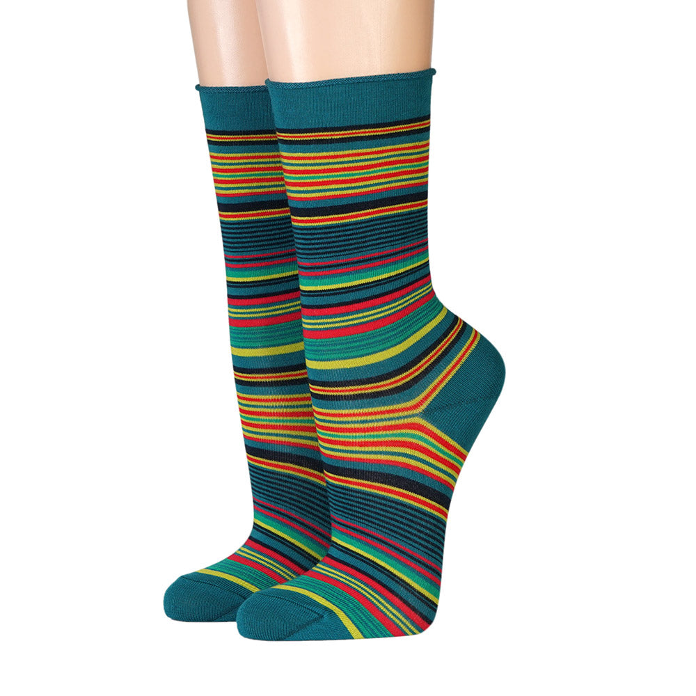 CRÖNERT Socken mit Rollrand Stripes 18241