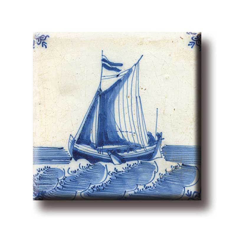 Magnet Delfter Fliese Sailing Ship