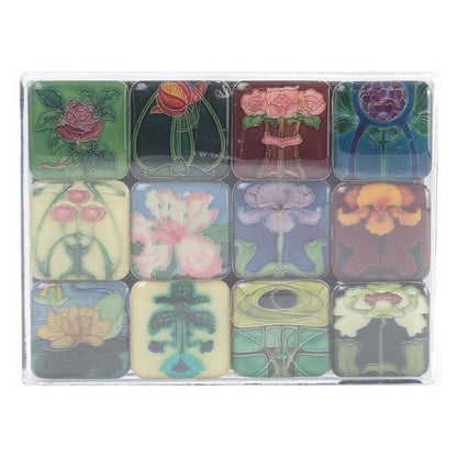 Mini Magnet-Set Art Nouveau Tile