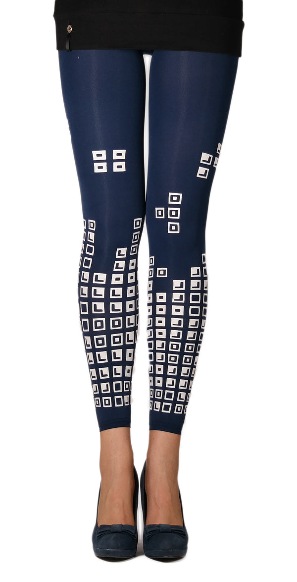 Zohara- Art on Tights, Leggings 120 DEN marine, one Size Gr. 38-42