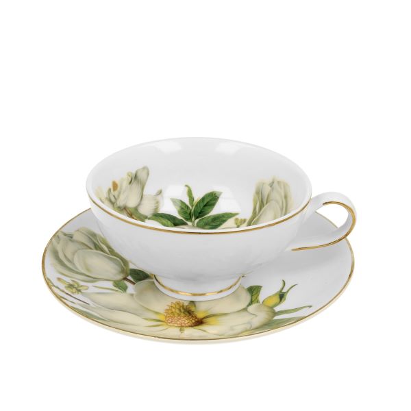 Tasse mit Untertasse Magnolia Gold DUO Porzellan