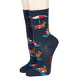 blau Socken mit Motiv Dogs on the beach  Crönert