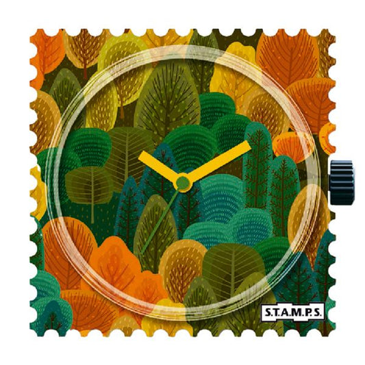 STAMPS Uhr Zifferblatt Forest