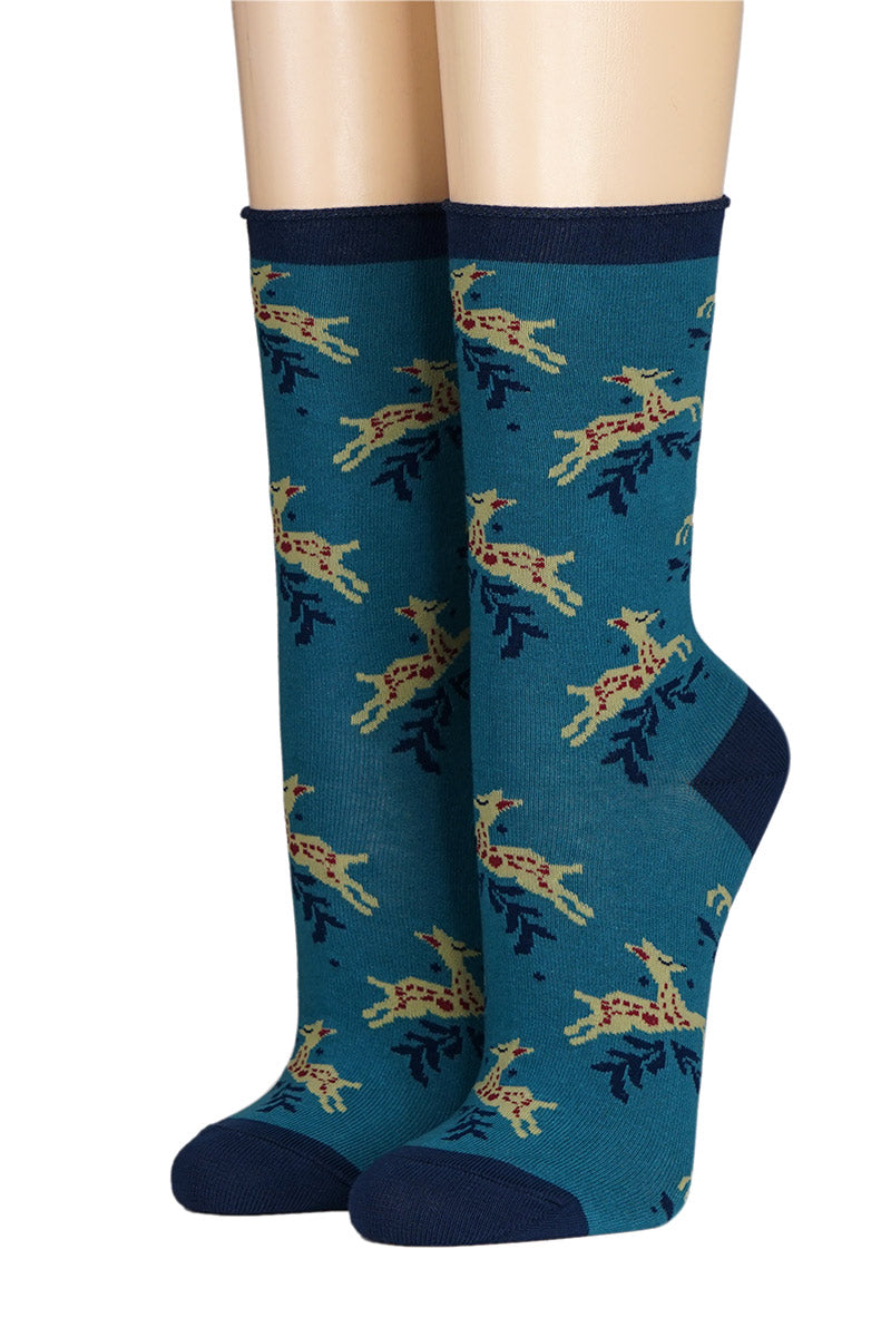 CRÖNERT Damensocken mit Rollrand Rehe 18217