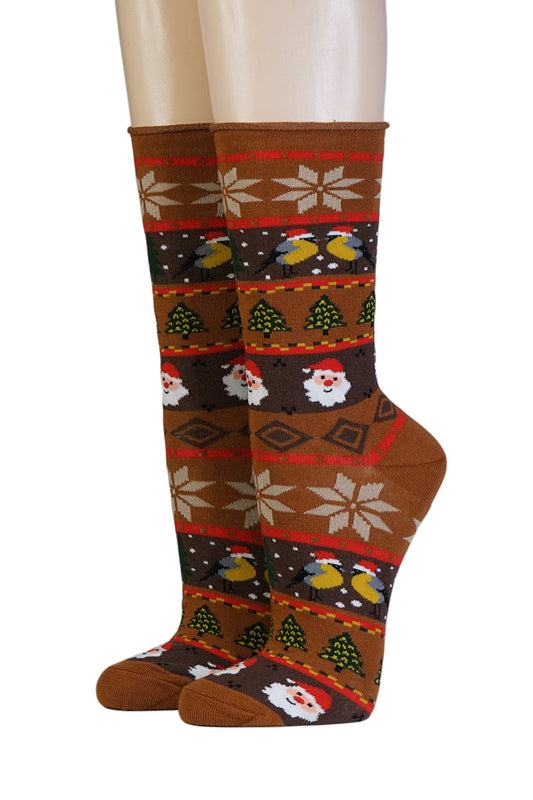 CRÖNERT Damensocken mit Rollrand Weihnachtszeit 18242