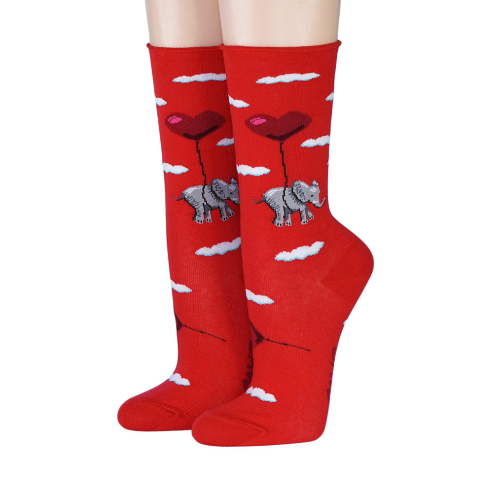 CRÖNERT Damensocken mit Rollrand Flying Elephant 18326