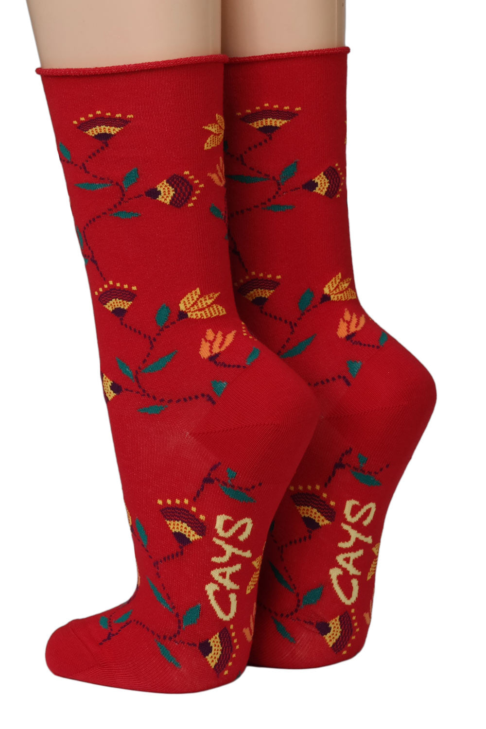 Crönert Socken Blumen 18518 Rot 