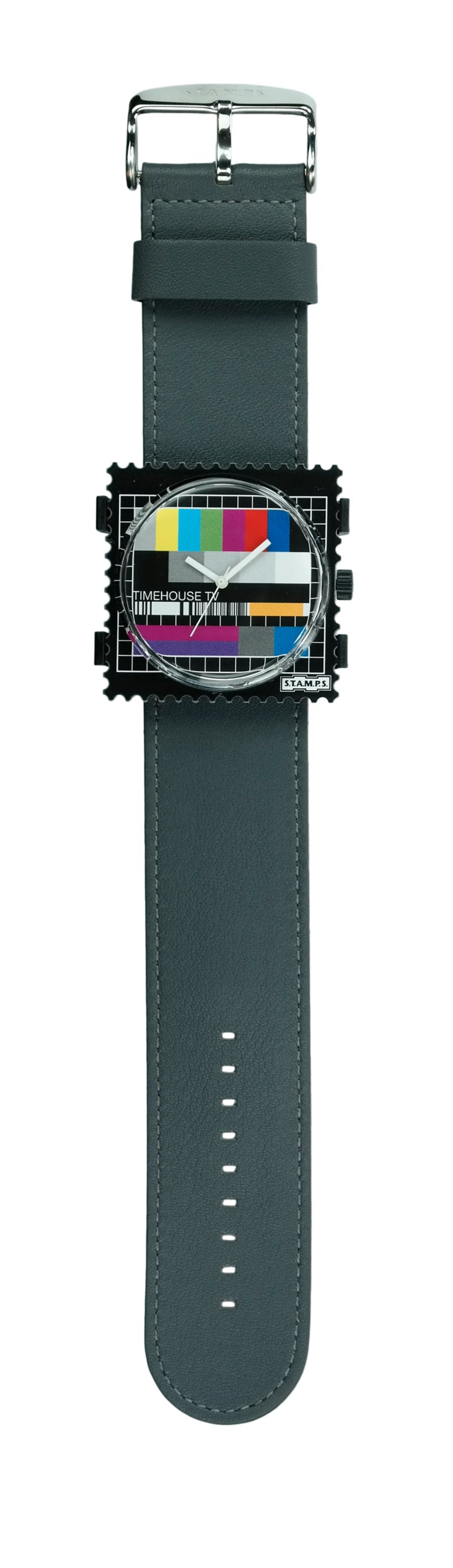 S.T.A.M.P.S. Uhr komplett - Zifferblatt Test Pattern mit Armband Grey