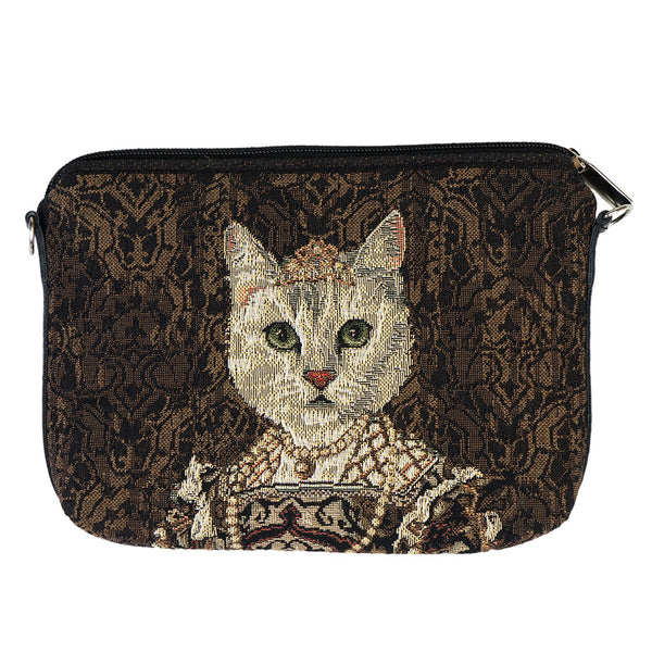 Belgian Tapestry Evening Bag 20 x 15 cm Cat with Beletage style