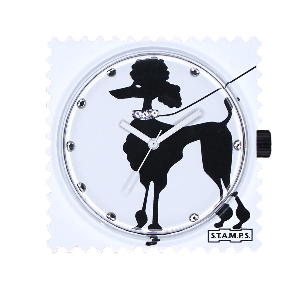 Stamps Zifferblatt Pudel mit Strass