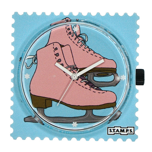 STAMPS Uhr Zifferblatt Schlittschuhe