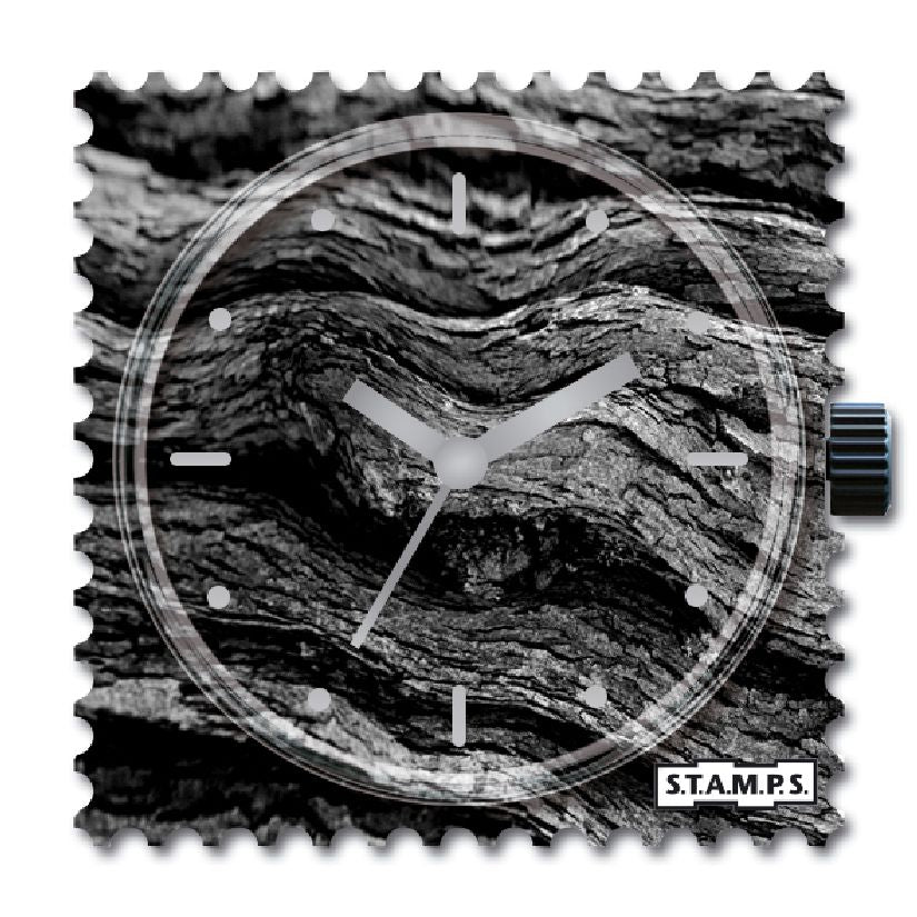 STAMPS Uhr Holz Rinde