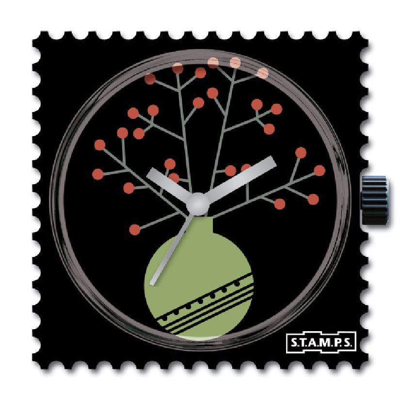 STAMPS Uhr Mistelzweig in einer Vase