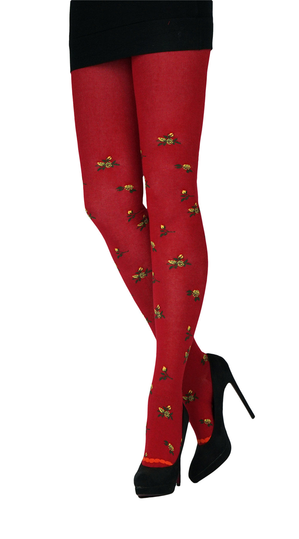 Strumpfhose Blume Rot 72603