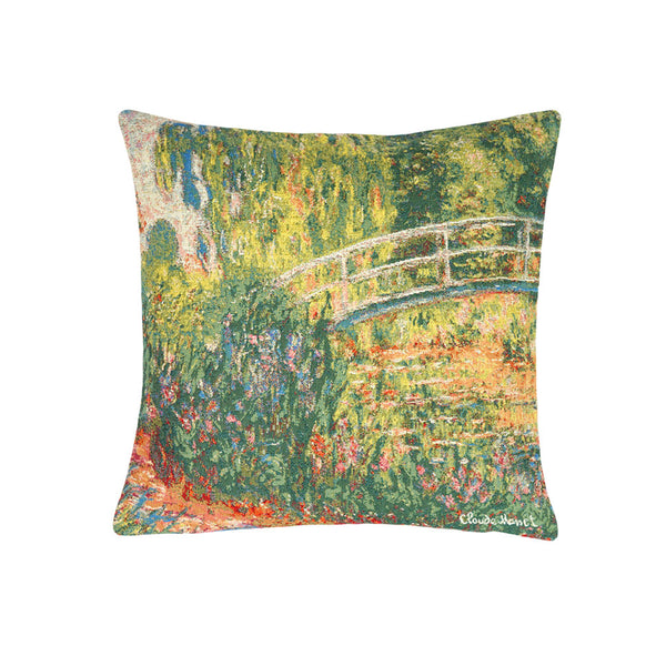 Gobelinkissen nach Monet die japanische Brücke im Garten von Giverny