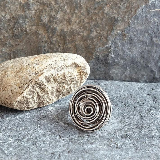 Roberto Leonardi Ring Silber Spirale rund