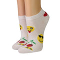 weiße Kurzsocken mit Smileys