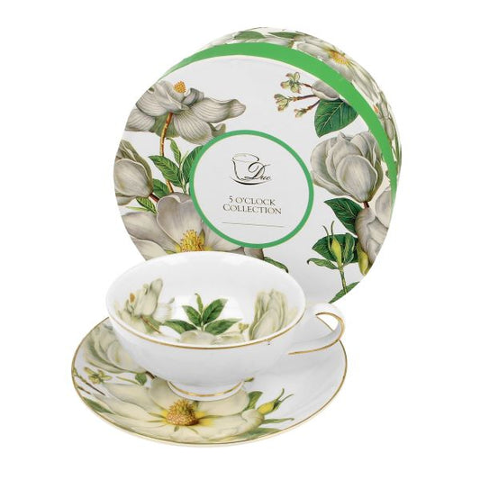 Tasse mit Untertasse Magnolia Gold DUO Porzellan