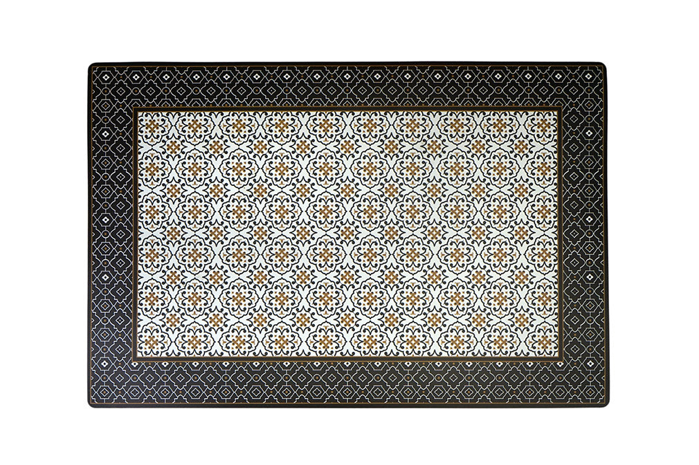 Easy Life Platzset 45 x 30 cm Doubleface Black Flower