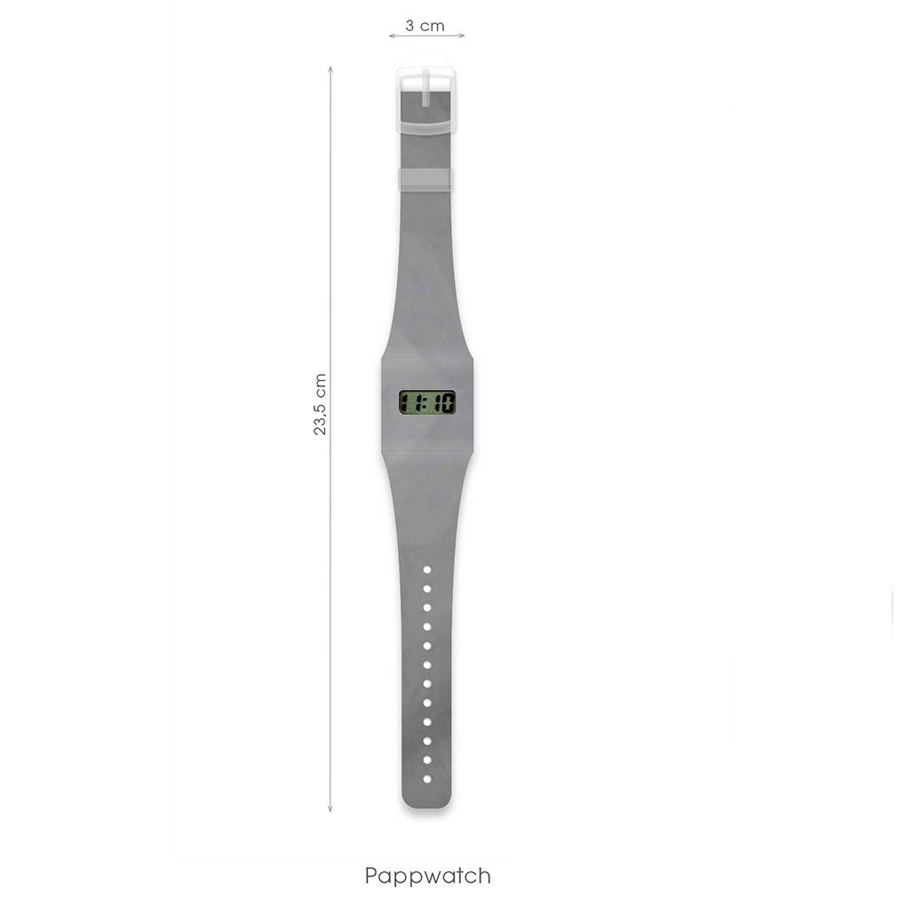 Pappwatch digitale Armbanduhr aus Tyvek® - Miriam