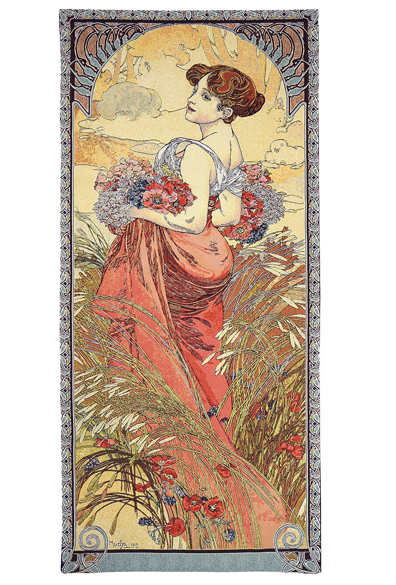 Gobelin Wandbehang  Der Sommer nach Alphonse Mucha