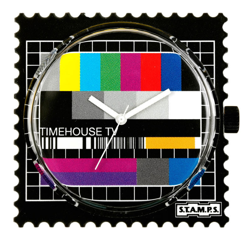 S.T.A.M.P.S. Uhr komplett - Zifferblatt Test Pattern mit Armband Grey