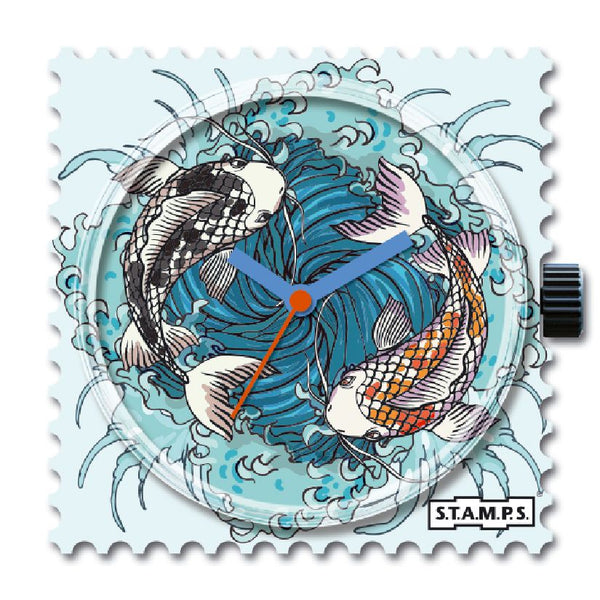 STAMPS Uhr Zifferblatt Koi