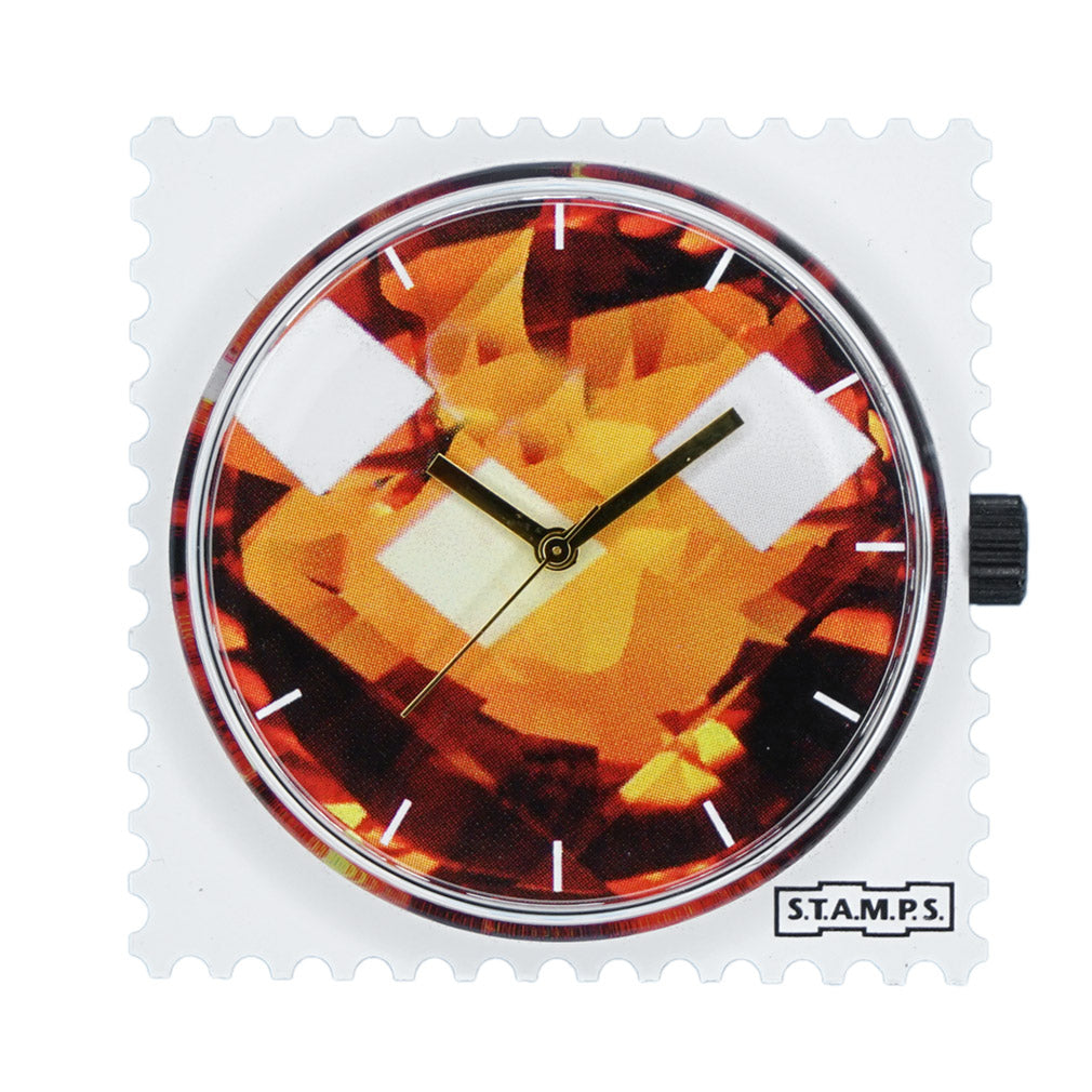 STAMPS Uhr Just like Diamonds, geschliffener Stein orange