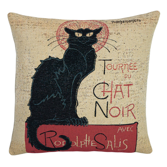 Belgian Tapestrie Kissenhülle 45 X 45 cm Tournee du Chat Noir