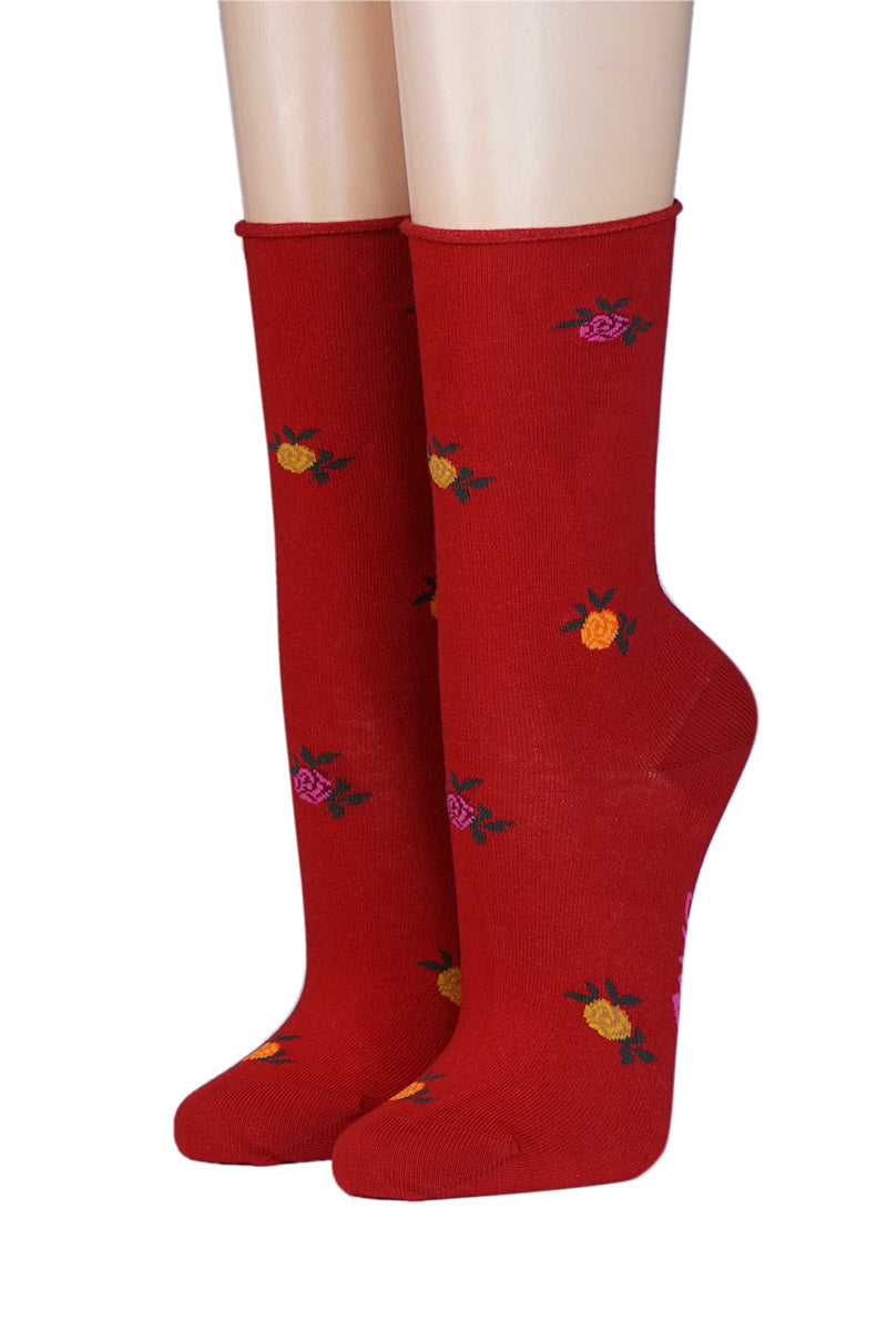 Crönert Damensocken mit Rosen