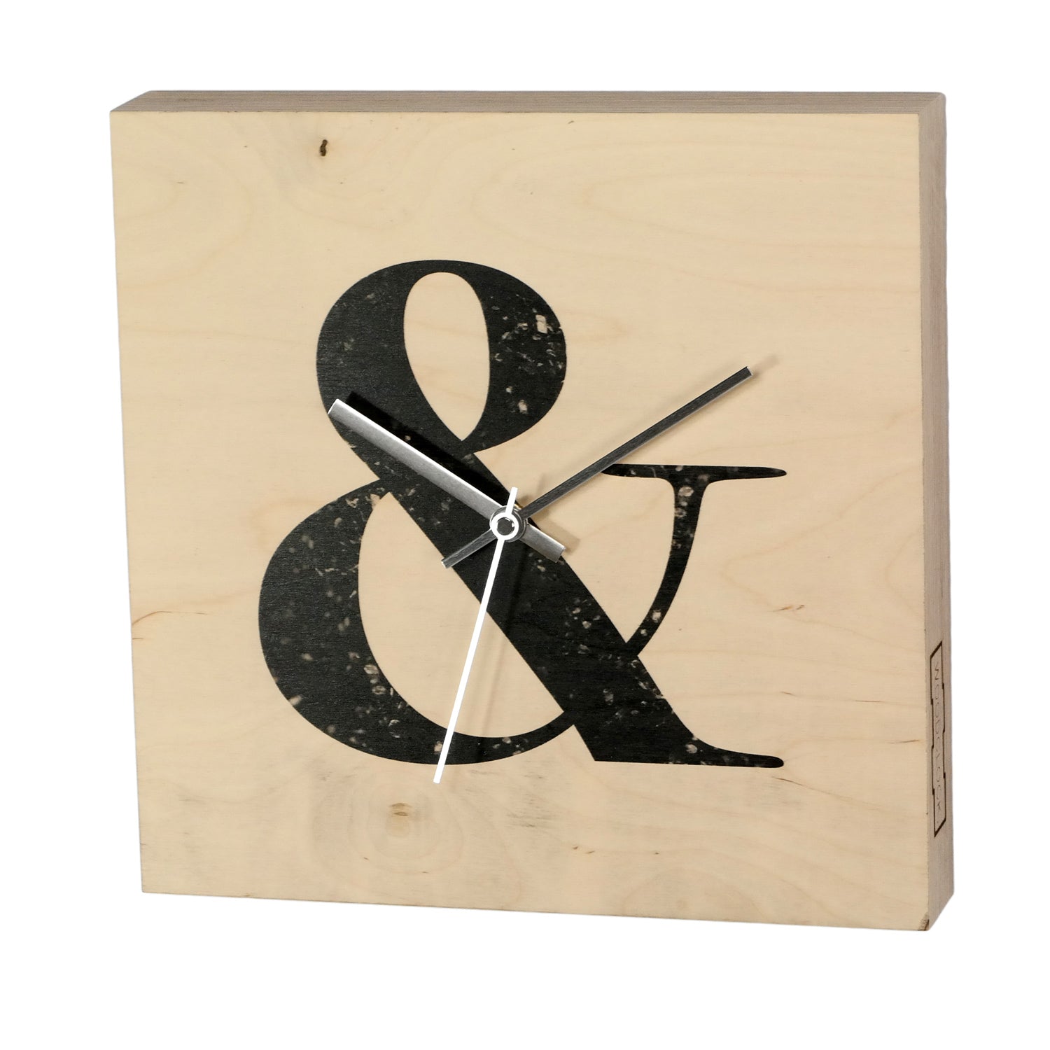 S.T.A.M.P.S. WOODCLOCK ® Made by Stamps Wanduhr aus Birkenholz - &