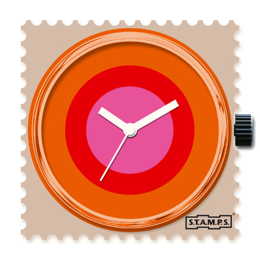 STAMPS Uhr rote und rosa Ringe